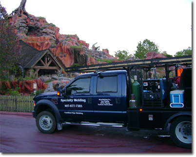 Specialty Welding Truck on Site at Disney